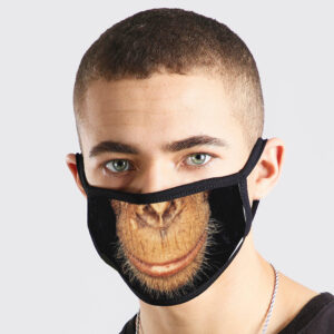 Chimpanzee Chimp Funny Animal Face Mask Large Model
