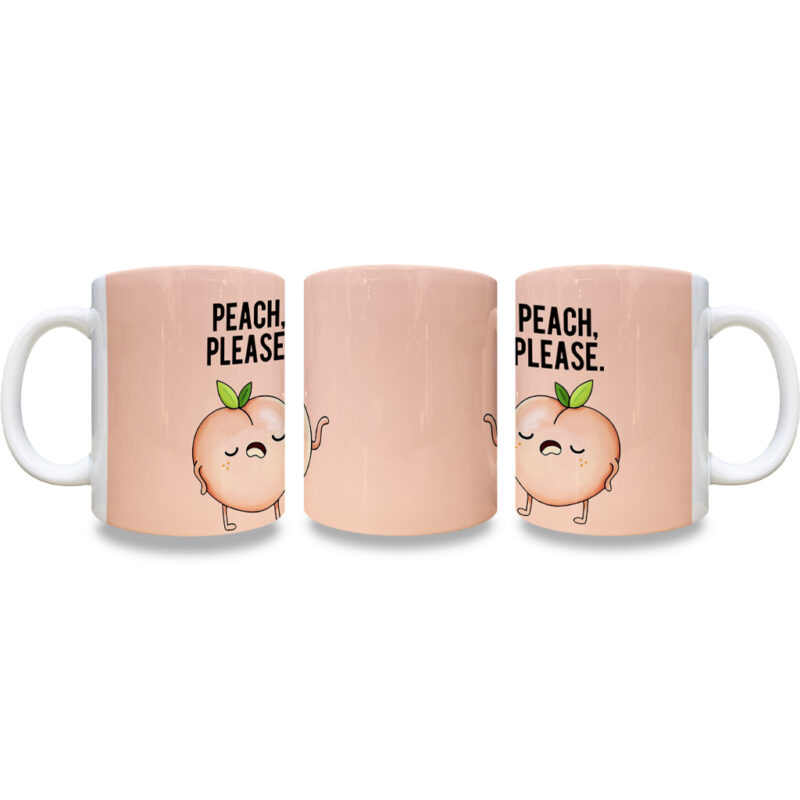 Peach Please Pink 11oz Straight Mug Cover Image