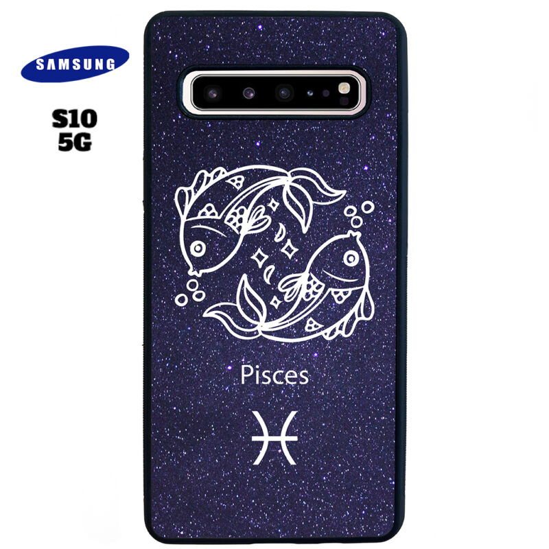 Pisces Zodiac Stars Phone Case Samsung Galaxy S10 5G Phone Case Cover