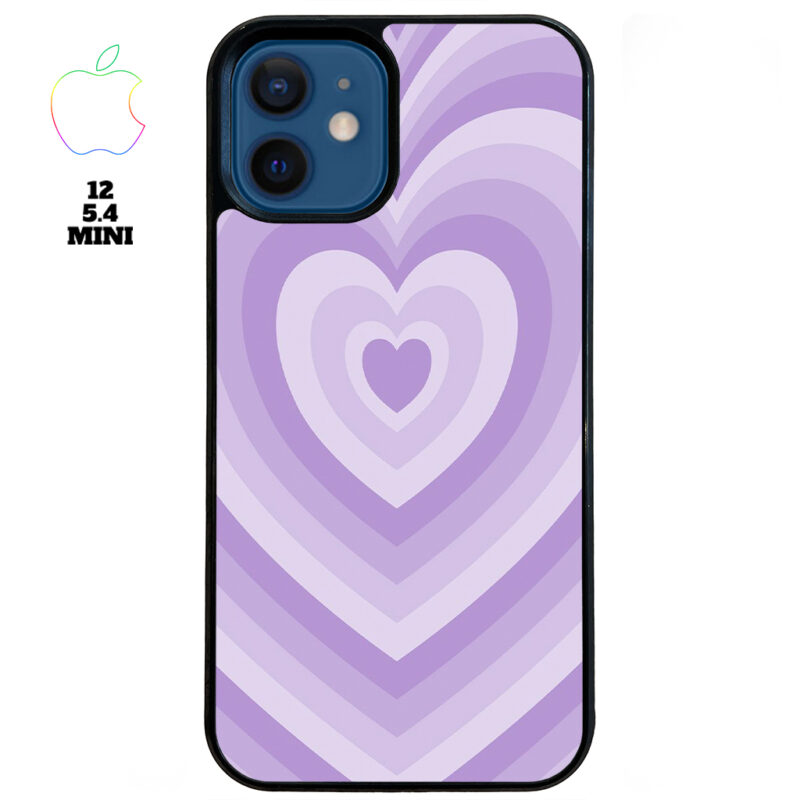 Purple Love Apple iPhone Case Apple iPhone 12 5 4 Mini Phone Case Phone Case Cover
