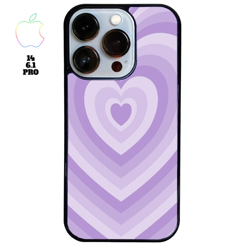 Purple Love Apple iPhone Case Apple iPhone 14 6.1 Pro Phone Case Phone Case Cover