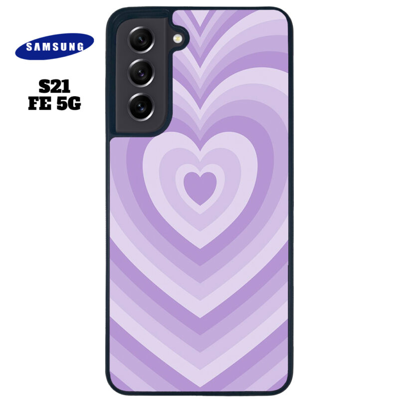 Purple Love Phone Case Samsung Galaxy S21 FE 5G Phone Case Cover