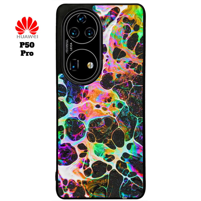 Rainbow Web Phone Case Huawei P50 Pro Phone Case Cover
