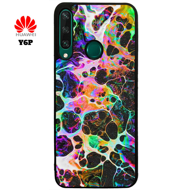 Rainbow Web Phone Case Huawei Y6P Phone Case Cover
