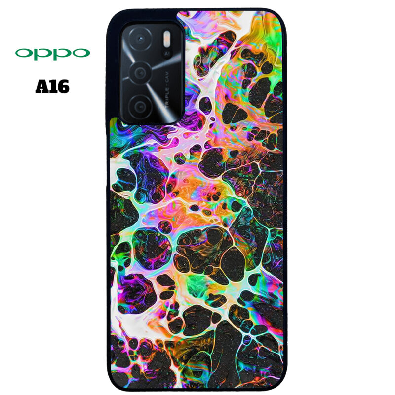 Rainbow Web Phone Case Oppo A16 Phone Case Cover