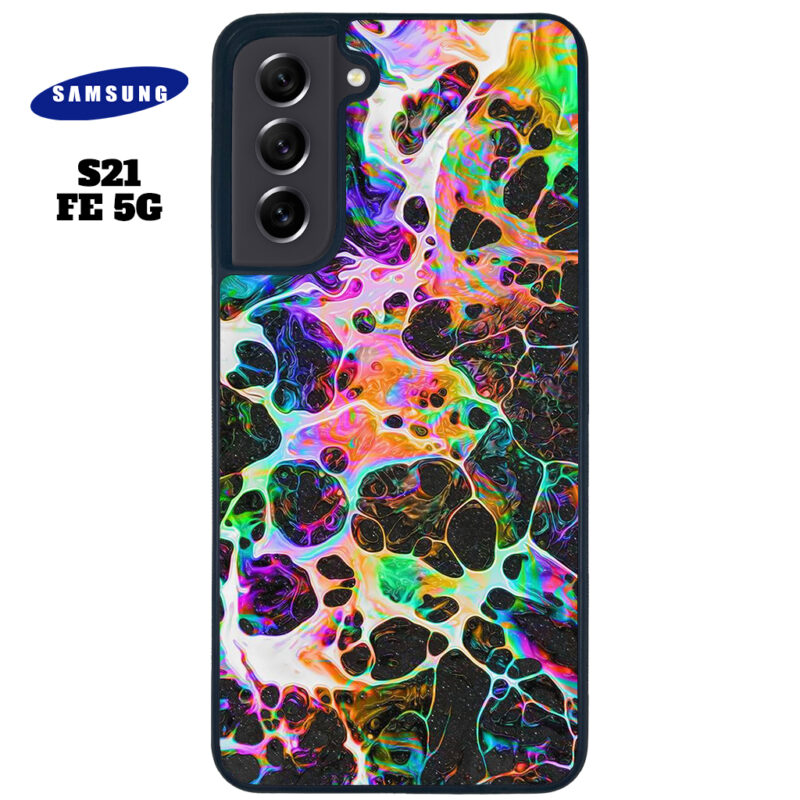Rainbow Web Phone Case Samsung Galaxy S21 FE 5G Phone Case Cover