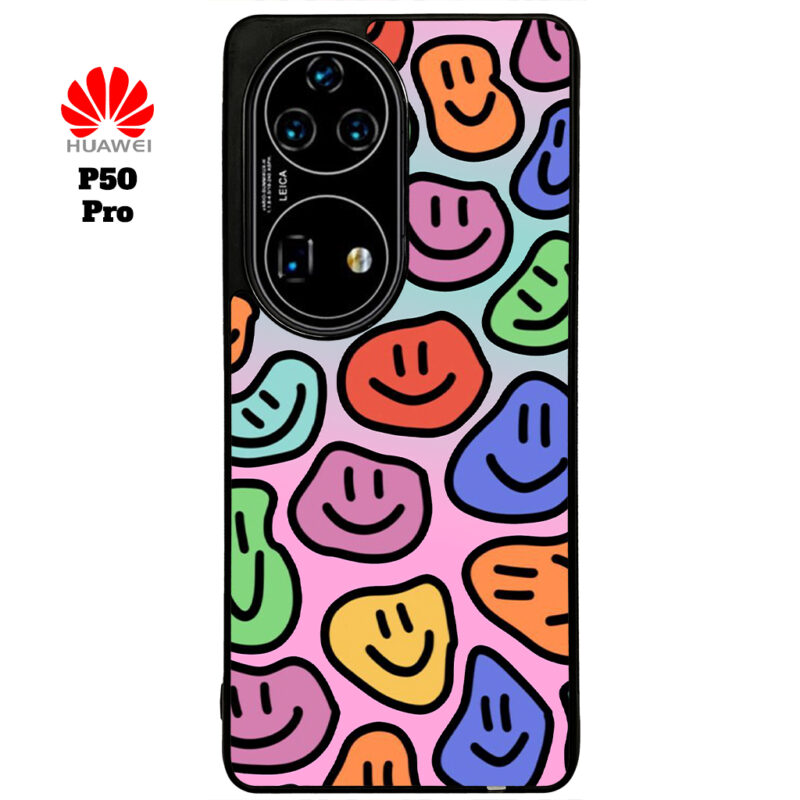 Smily Face Phone Case Huawei P50 Pro Phone Case Cover