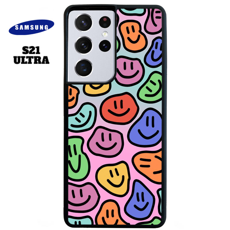 Smily Face Phone Case Samsung Galaxy S21 Ultra Phone Case Cover