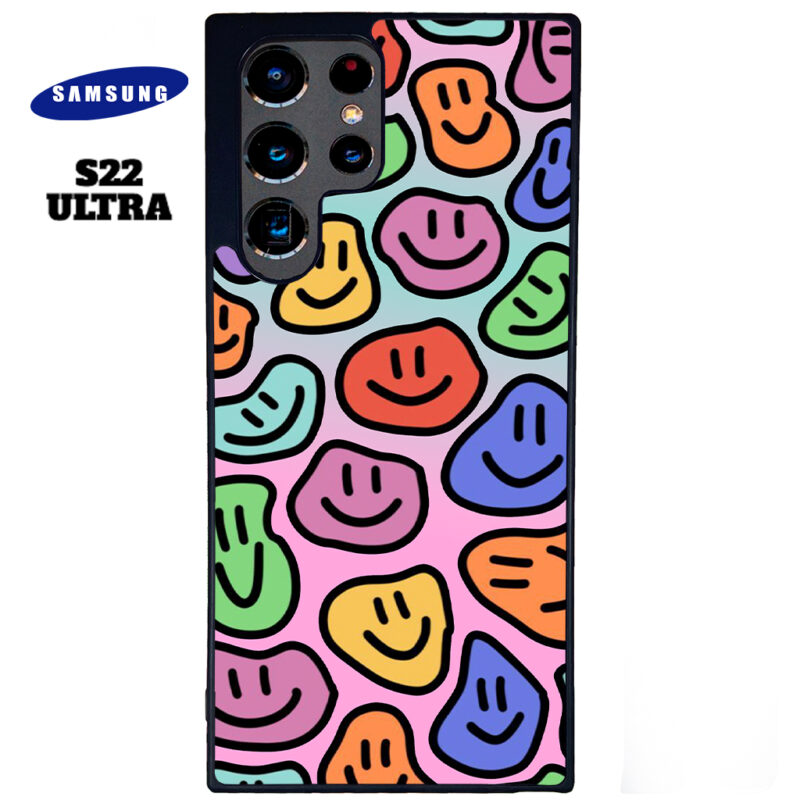 Smily Face Phone Case Samsung Galaxy S22 Ultra Phone Case Cover